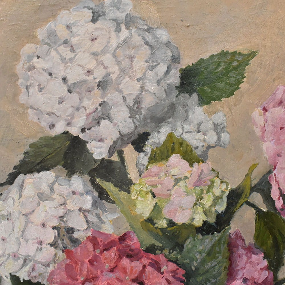 QF775 6a antique floral painting flower oil still life art deco